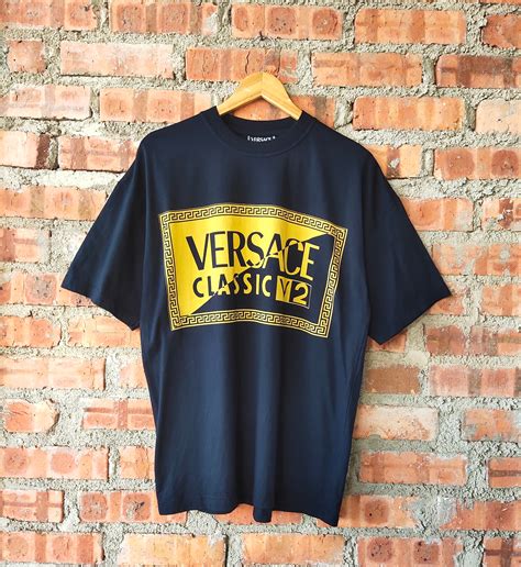 vintage versace tee|Versace shirt men's price.